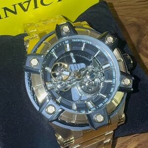 Invicta Men's Watch with Gold and Black Accents